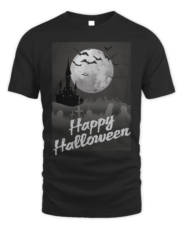 Halloween Moon Castle in the Night