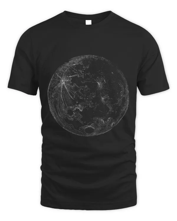 Custom Moon Light drawing of shadows and lights on our moon