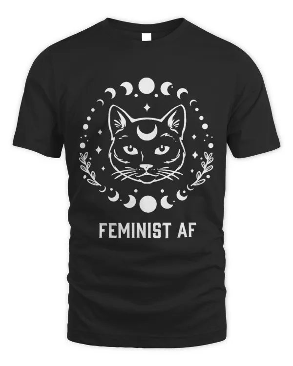 Feminist AF Feminism Womens Rights Moon Phase Witch