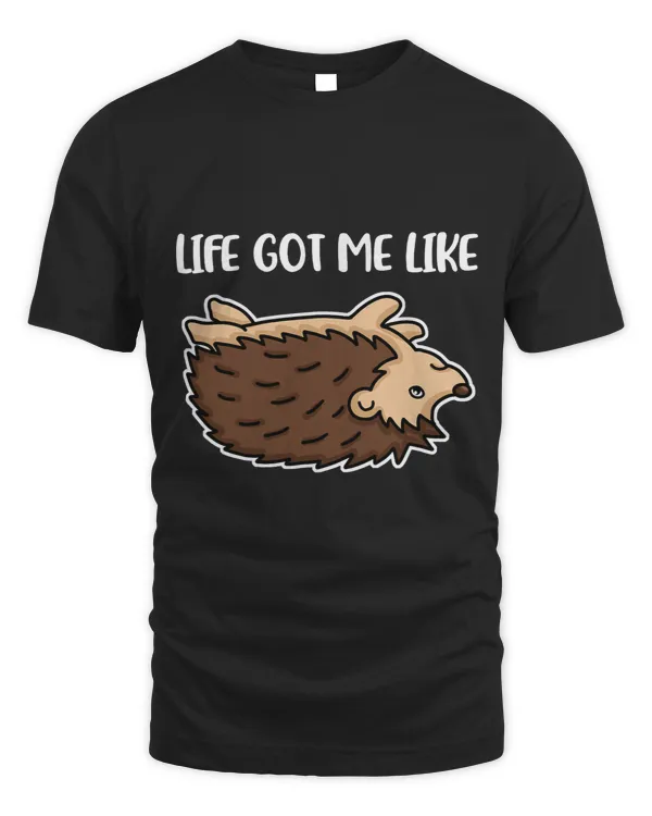 Life Got Me Like Shirt Women Funny Hedgehog Gift Hedgehog