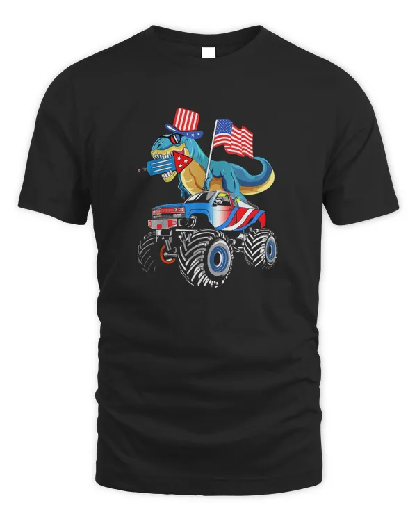 4th Of July kids boys dinosaur Firework American Flag usa_1