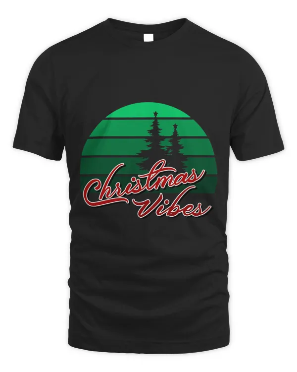 Christmas Vibes Retro Vintage Stripes Cute Holiday Favorite
