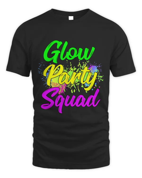 Glow Party Squad Paint Splatter Effect Glow Party Vintage