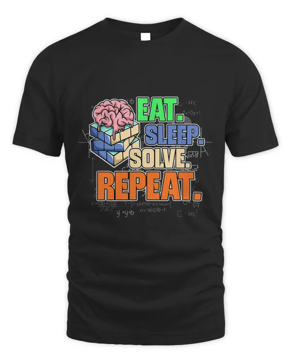 Eat Sleep Solve Repeat Math Speed Cubing Puzzle Lover Cute