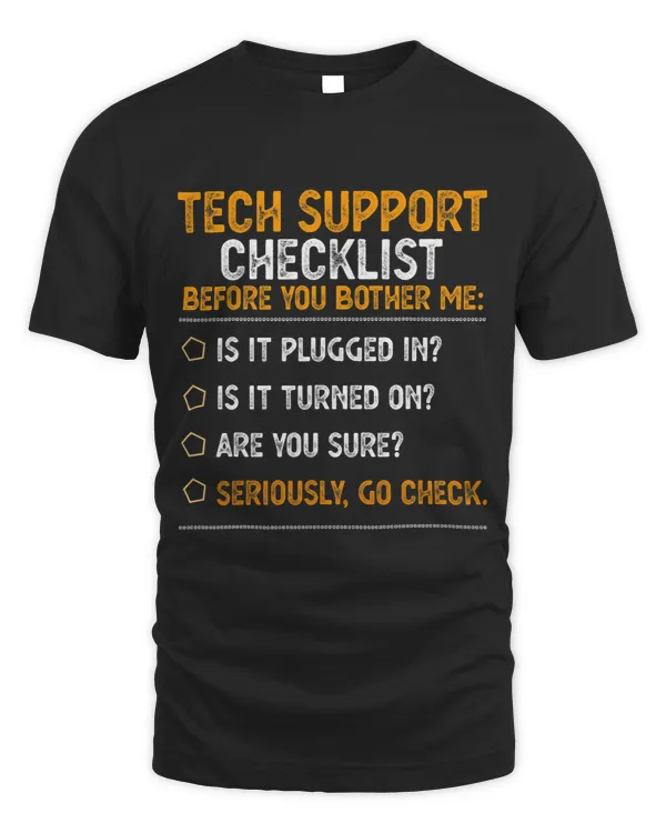 Funny Tech Support Checklist Gift Helpdesk Engineers