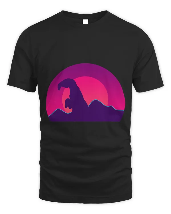 Retro Moon Silhouette Anteater