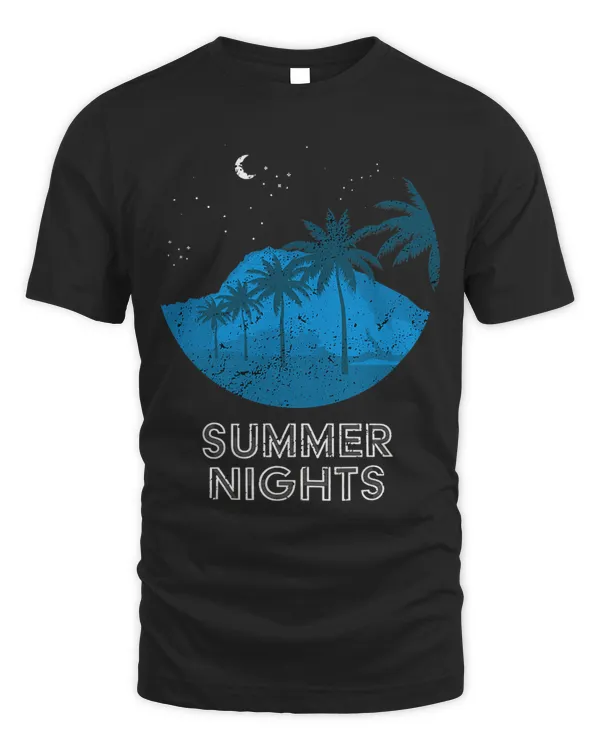 Retro Summer Nights Vintage 60s 70s 80s Blue Moon