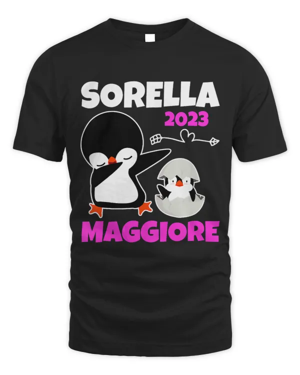 Kids Elder Sister 2Penguin Pregnancy Announcement Gift