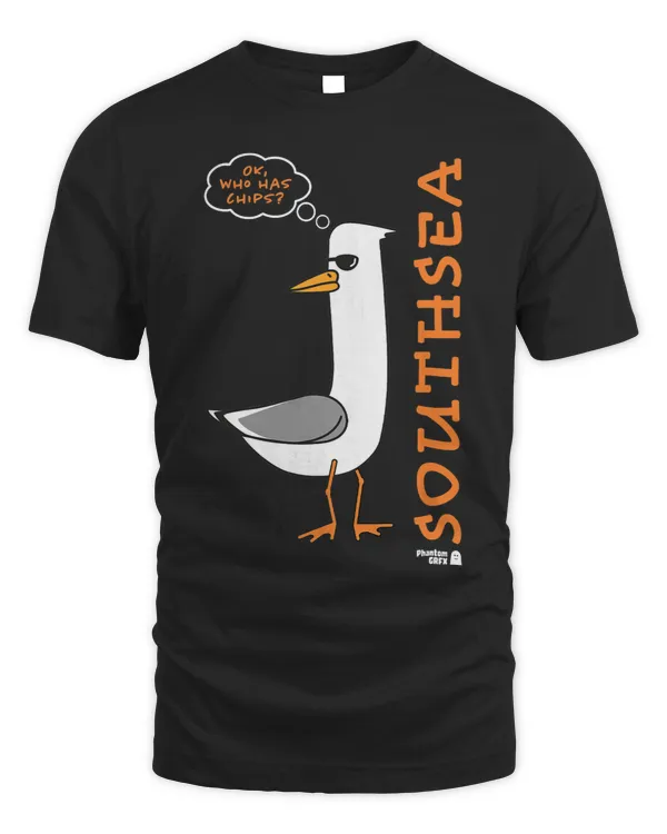 OK Who Has Chips Southsea Seagull Funny Joke Design