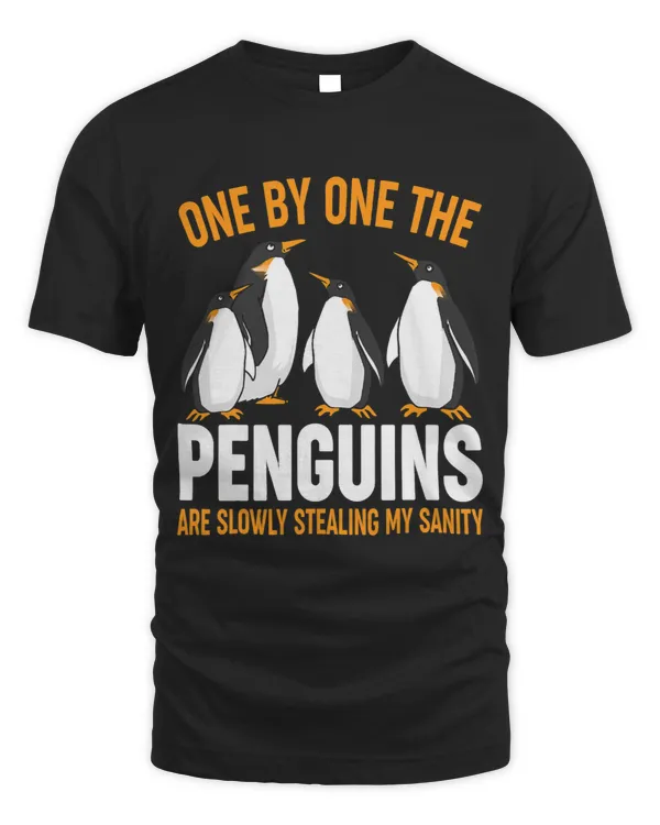 Penguins Slowly Stealing My Sanity Funny Graphic