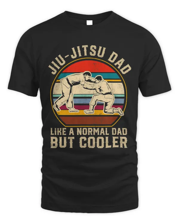 Retro JiuJitsu Dad Men Brazilian Jui Jitsu Lover BJJ father