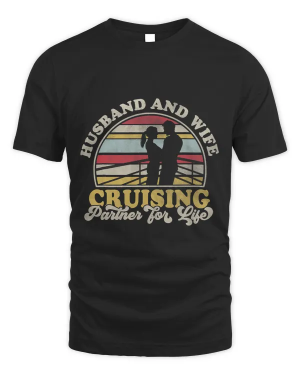 Retro Vintage Husband and Wife Cruising Partners for Life