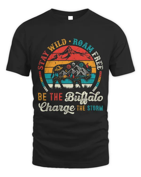 vintage stay wild buffalo apparel retro bison outfit cool mo