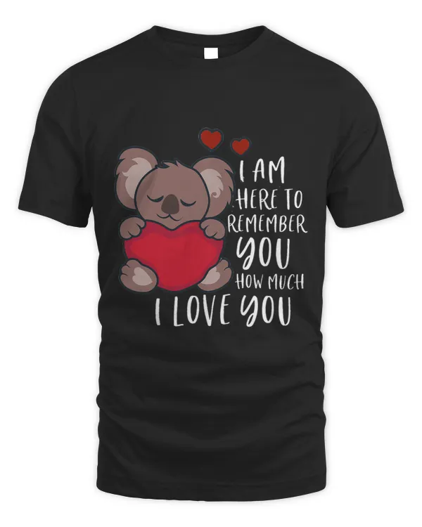 Koalas Valentines Day Shirt Girls Boys Kids Love Koalabear