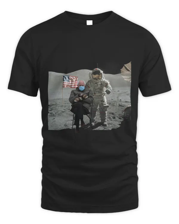 Bernie Sanders Merch Sitting on the Moon Funny Mittens Meme