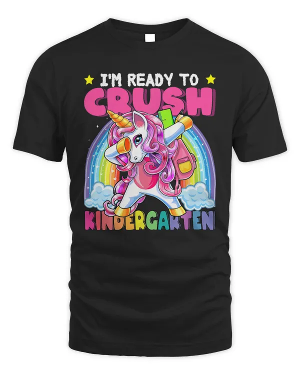 Crush Kindergarten Dabbing Unicorn Back to School Girls Gift