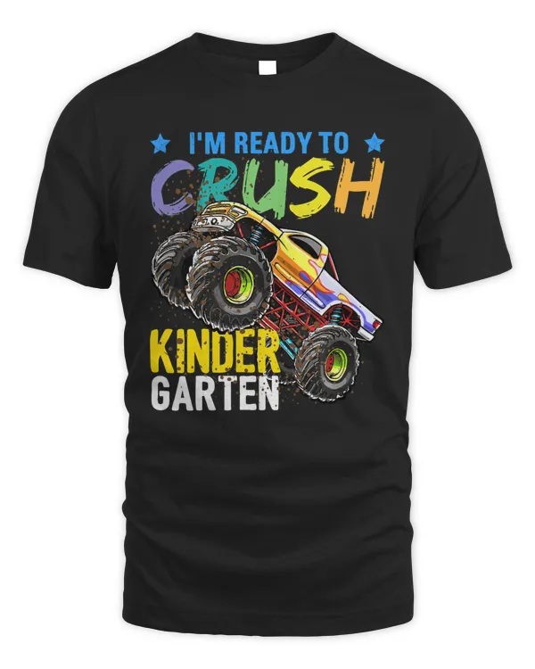 Crush Kindergarten Monster Truck Back to School Boys Gift