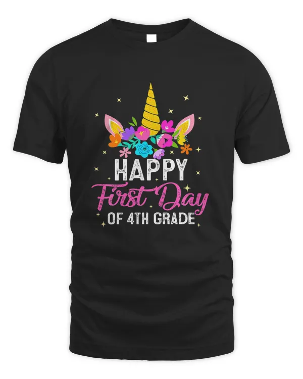 4th Fourth Grade Unicorn First Day Of School Shirt Back To School