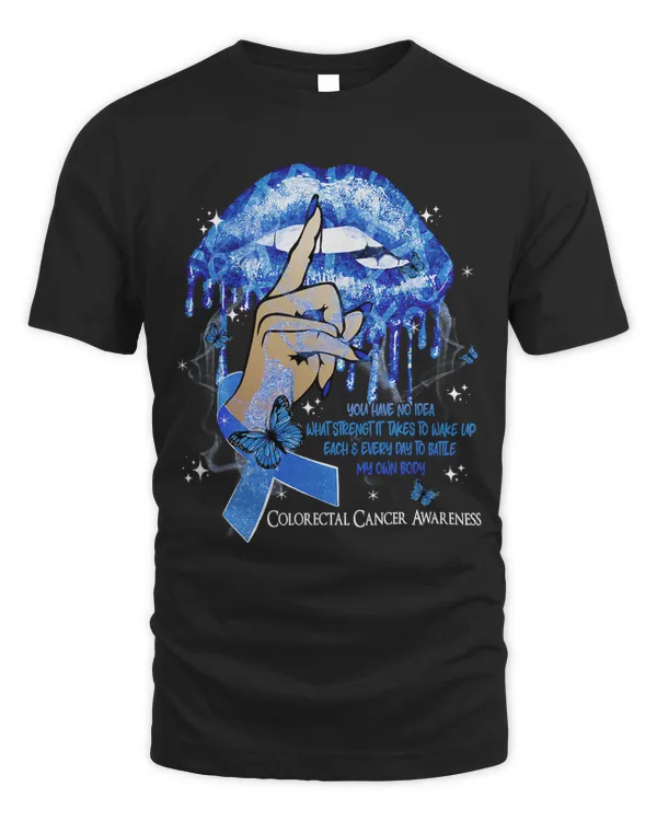 Dripping Lips Butterflies Women Colorectal Cancer Awareness