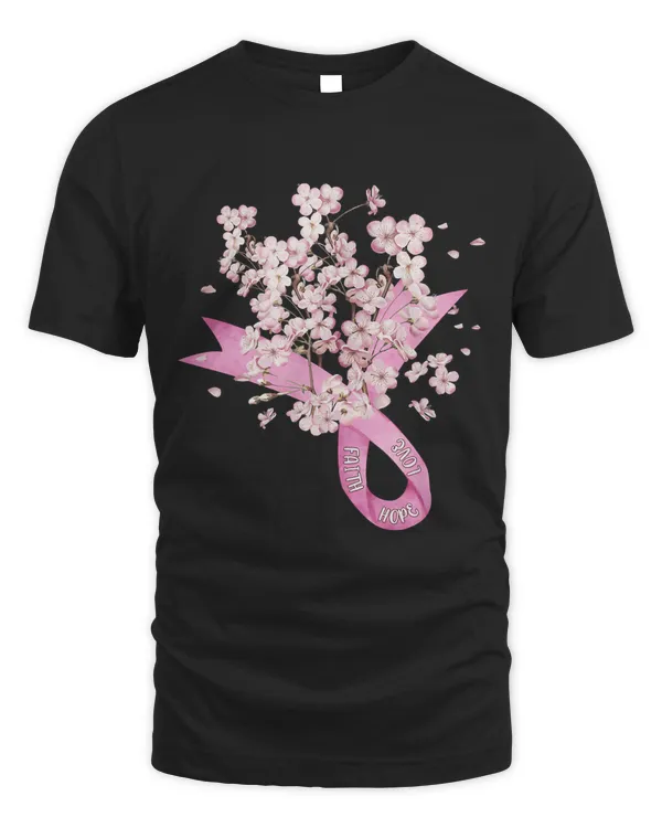 Faith Hope Love Pink Ribbon Breast Cancer Awareness