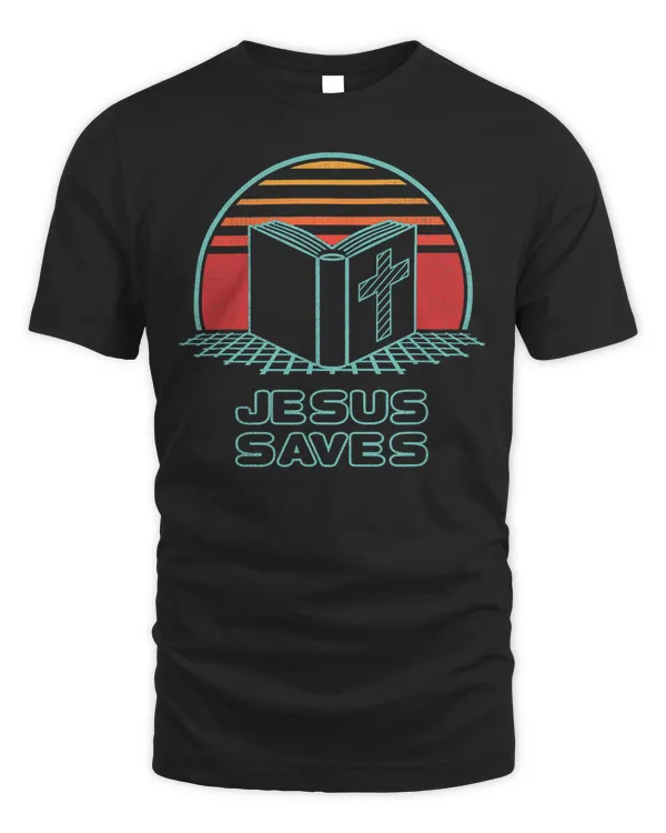 Jesus Christ Bible Sunset Retro Vintage Jesus Saves 372 Bible Verse