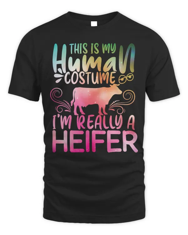 Cow Mooey This is My Human Costume Im Really A Heifer Funny Cow Lover 57 Cattle Cows Heifer Daisy Cattle