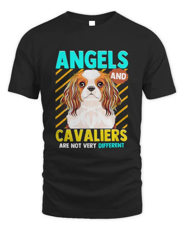 Angels And Cavaliers Are Not Very Different Funny Dog Lovers Premium T-shirt