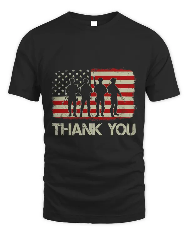 Vintage Old American Flag Patriotic Thank You Veterans 292