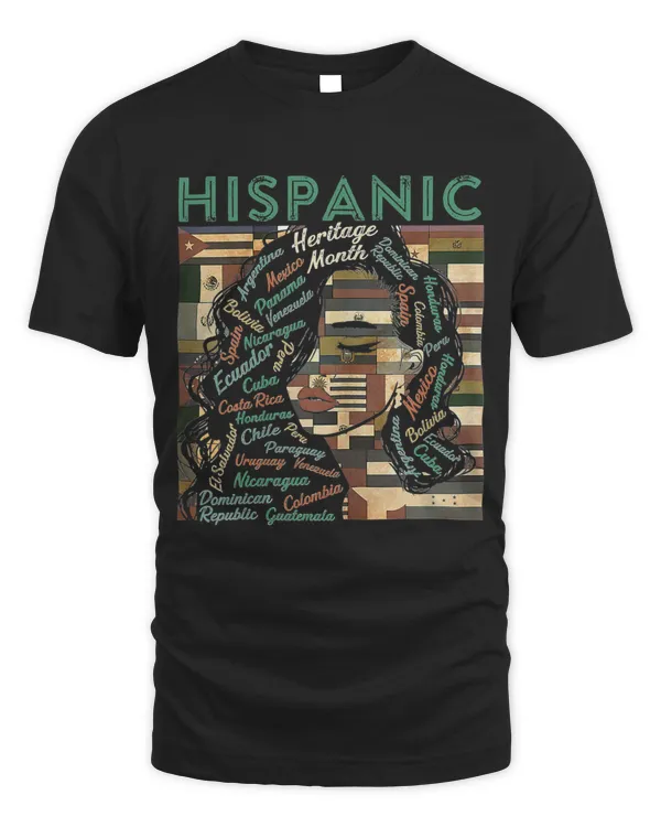 Latina Woman Art Hispanic Heritage Month Latin Country Flags 189