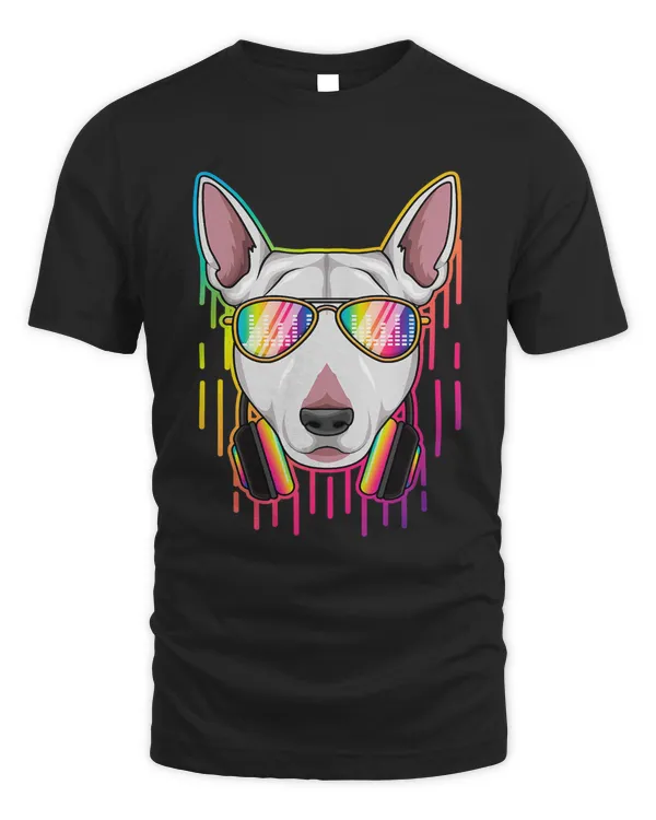 Music Bull Terrier Dj With Headphones Musical Dog Lovers 298
