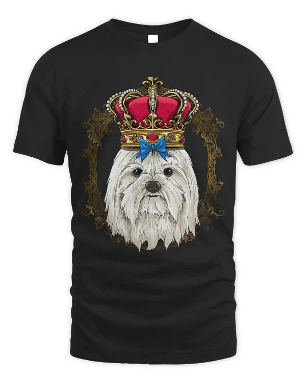 King Maltese Wearing CrownQueen Maltese Dog 298
