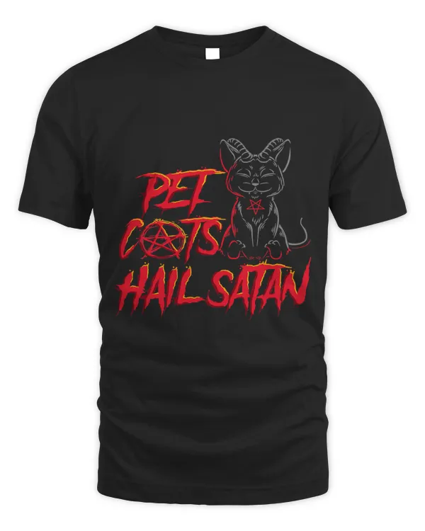 Occult Satanic CreepyPet Cats Hail Satan 622