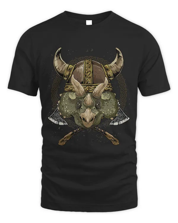 Viking Triceratops with Viking Helmet Mjolnir Axes 244