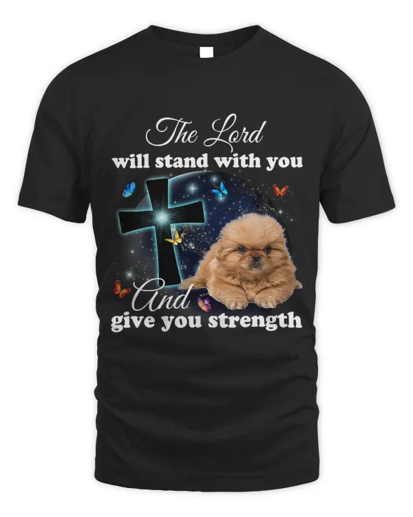 Pekingese Dog The Lord Will Stand With You Christian217