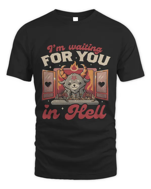 Cute Baphomet Im Waiting For You Funny Satanic Goat649