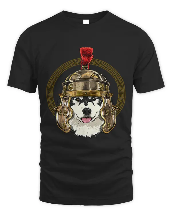 Alaskan Malamute in Roman Helmet Centurion Legionnaire Dog 229