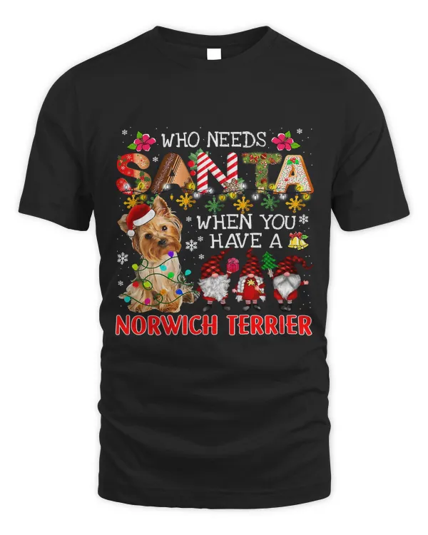 Who Needs Santa When You Have A Norwich Terrier Santa Dog302
