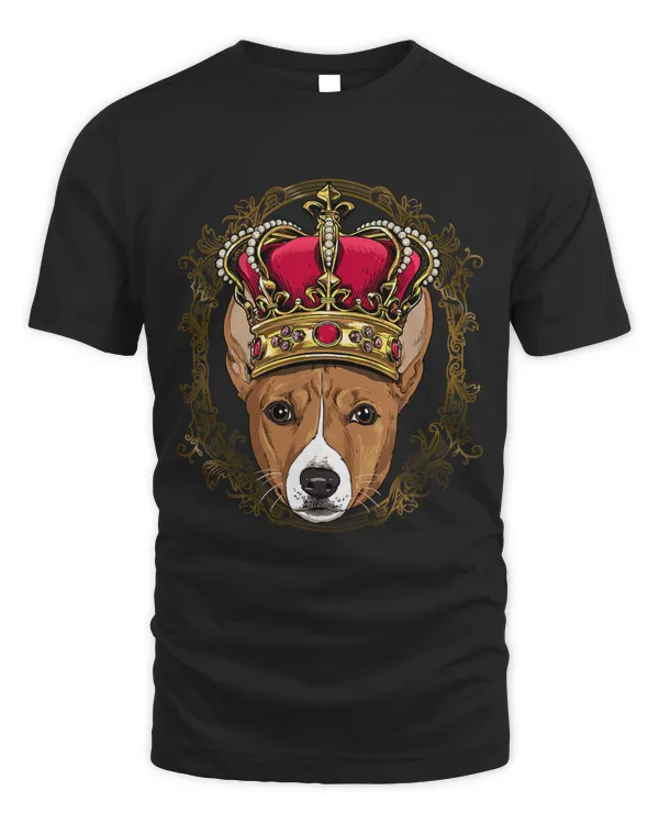 King Basenji Wearing CrownQueen Basenji Dog 392