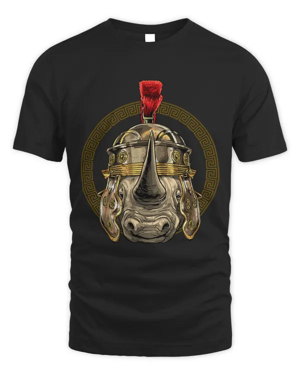 Rhinoceros in Roman Helmet Centurion Legionnaire Rhino Lover 237