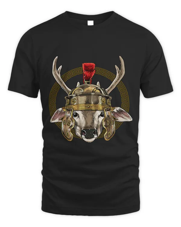 Deer in Roman Helmet Centurion Legionnaire Deer Lover 47