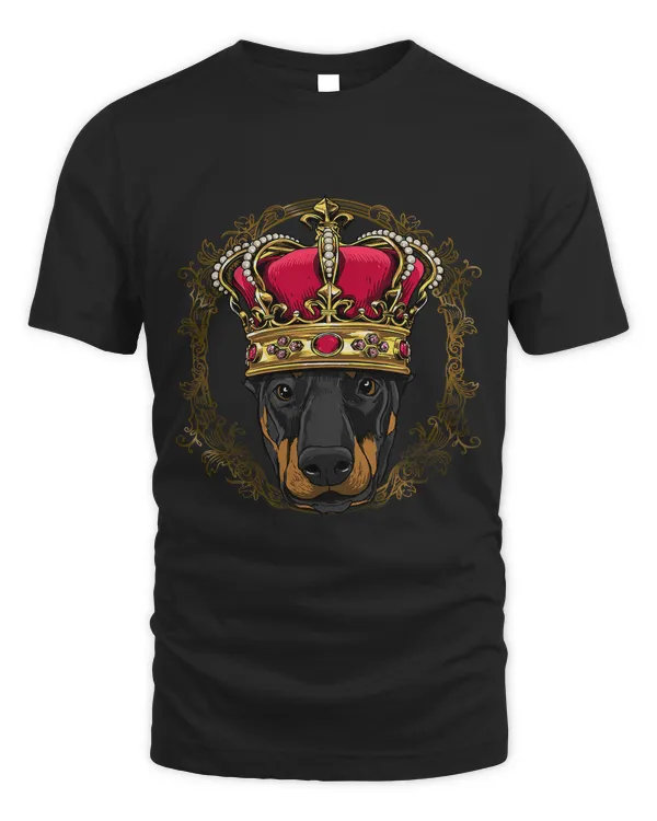 King Doberman Wearing CrownQueen Doberman Dog 309