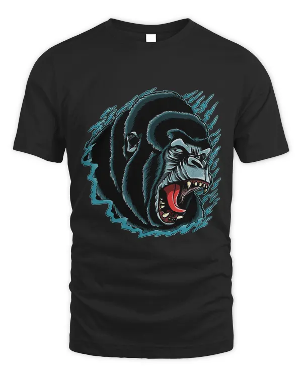 Angry Gorilla Attack Savage Ape Wild Monkey Jungle Animal 199