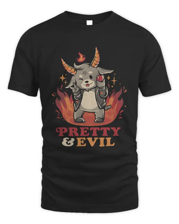 Pretty Evil Baphomet Halloween Sarcastic Satanic Goat542