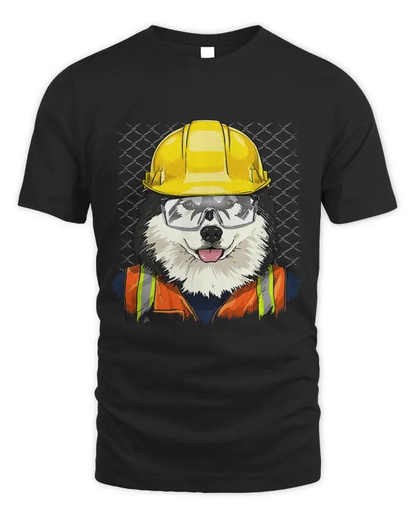 Alaskan Malamute Construction Worker Alaskan Malamute Dog 234