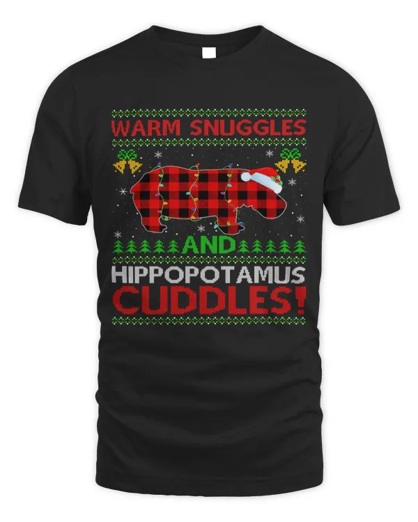 Hippopotamus Warm Snuggles And Hippopotamus Cuddles Ugly Hippo Christmas 310 Hippo