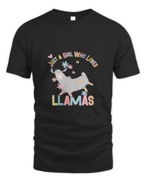 Funny Just A Girl Who Loves Llamas Cute Llama Animal Lovers 258