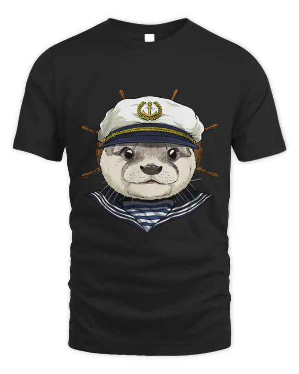 Otter Sailor Boat Captain Wildlife Otter Aquatic Animal 185