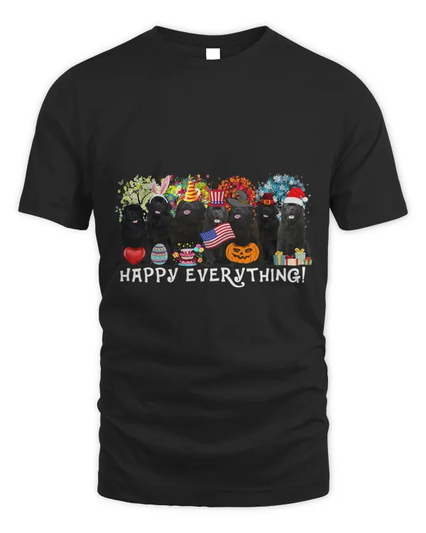 Happy Everything Newfoundland Dog Seasons All Year Tree Love60