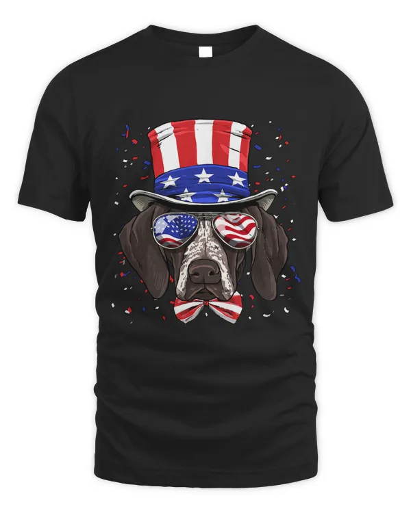 German Shorthaired Pointer 4th of July American Dog USA Flag 765