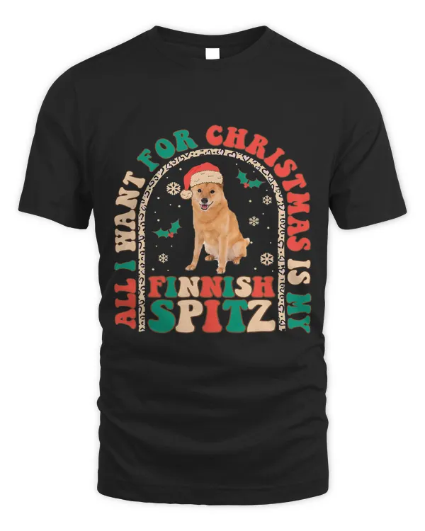 Retro All i want for Christmas is my Finnish Spitz Groovy283